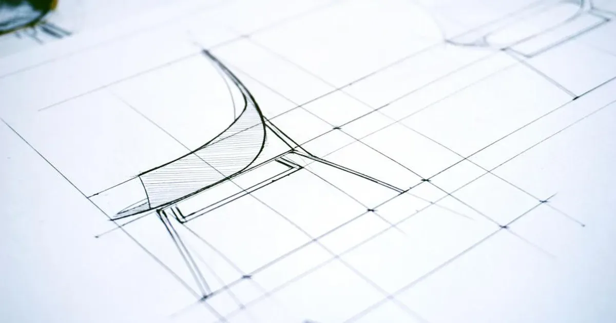 Plano técnico de arquitectura en una pantalla de ordenador con herramientas de diseño